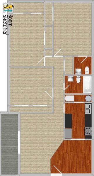 3 bed 1-1/2 baths, remodeled Floor Plan 9